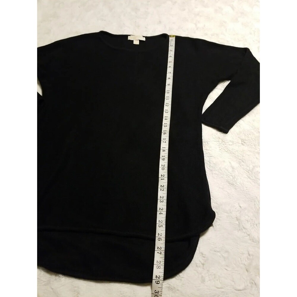 Michael Michael Kors Knit Sweater Womens Size Small Black Gold Zipper Pullover - Picture 8 of 15